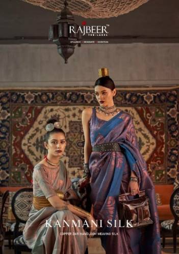 Kanmani Silk By Rajbeer Weaving Silk Partywear Saree Collection